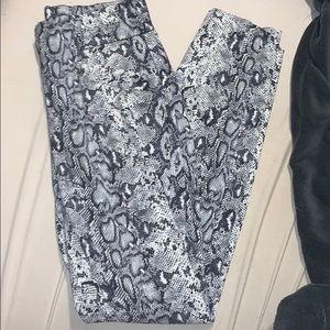 Snakeskin print pants (worn once)